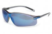 Открытые защитные очки HONEYWELL А700 сине-серебристые с покрытием от царапин и запотевания #1015440
