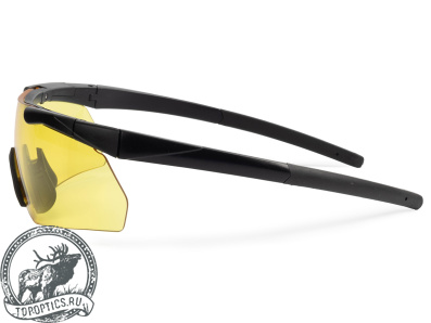 Очки стрелковые защитные ShotTime Caracal (чёрные, линза жёлтая) #GST-035-BLK-Y