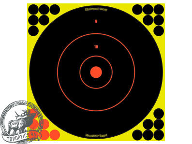 Мишень самоклеящаяся осыпающаяся Birchwood Shoot•N•C Bull's-eye Target, Ø 12″, 5шт. #BC-34012