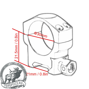 Кольца Vector Optics на Weaver 30мм низкие H21.5мм #SCTM-27P