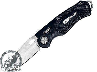 Нож складной AccuSharp Folding Sport Knife, нержавеющая сталь, чёрный #703C