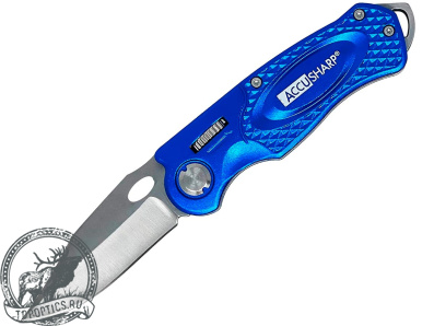 Нож складной AccuSharp Folding Sport Knife, нержавеющая сталь, синий #701C