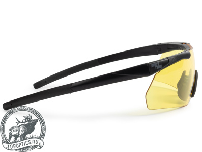 Очки стрелковые защитные ShotTime Caracal (чёрные, линза жёлтая) #GST-035-BLK-Y